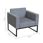 Poltrona Ayla Preta E Cinza