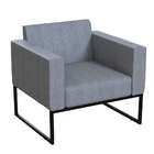 Poltrona Ayla Preta E Cinza