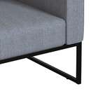 Poltrona Ayla Preta E Cinza