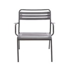 POLTRONA BAIXA CAFE II AÇO CINZA