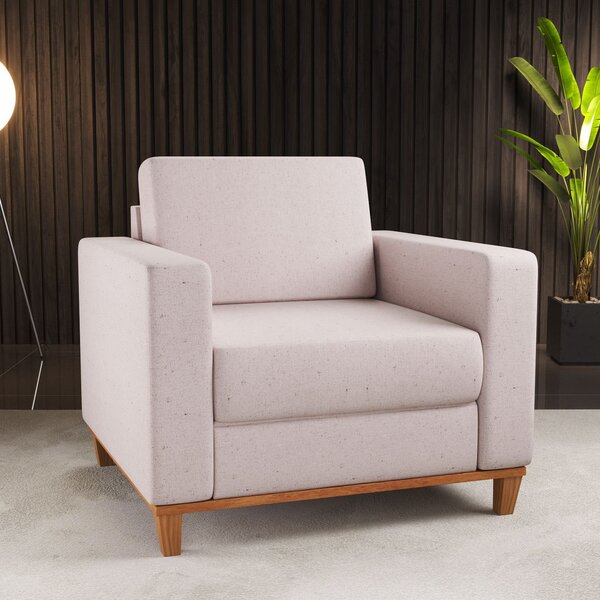 Poltrona Baixa Em Linho Livia Yescasa Ameixa