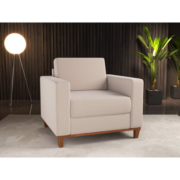 Poltrona Baixa Em Linho Livia Yescasa Bronze