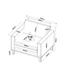 Poltrona Baixa Em Linho Livia Yescasa Kaki