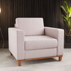 Poltrona Baixa Em Linho Livia Yescasa Linho Amendoa