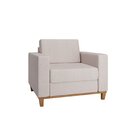 Poltrona Baixa Em Linho Livia Yescasa Linho Amendoa