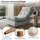 Poltrona Balance Decorativa Com Leve Balanço Bouclé Premium D