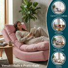 Poltrona Balance Exclusiva Bouclé Premium De Luxo Com Leve Ba