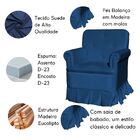 Poltrona Balanço De Amamentação Quarto Com Puff Olivia Suede