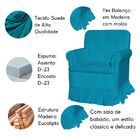 Poltrona Balanço Para Amamentação Quarto De Bebê Com Puff Giu