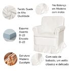 Poltrona Balanço Para Amamentação Quarto De Bebê Com Puff Giu