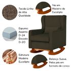 Poltrona Balanço Sala Descanso E Amamentação Turquia Linho  L