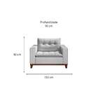 Poltrona Bally Linho Cinza