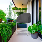 Poltrona Banqueta Mia Decorativa Suede Base Metal Branco - Es