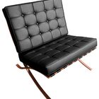 Poltrona Barcelona Cobre Rose Gold Em Facto - Preta