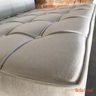 Poltrona Barcelona Cromada Em Linho Algodão Cru