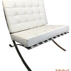 Poltrona Barcelona Cromada Em Linho Algodão Cru