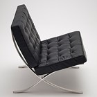 Poltrona Barcelona Decorativa Inox Preta
