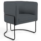 Poltrona Base Aço Betina C-03 Corano Cinza - Domi