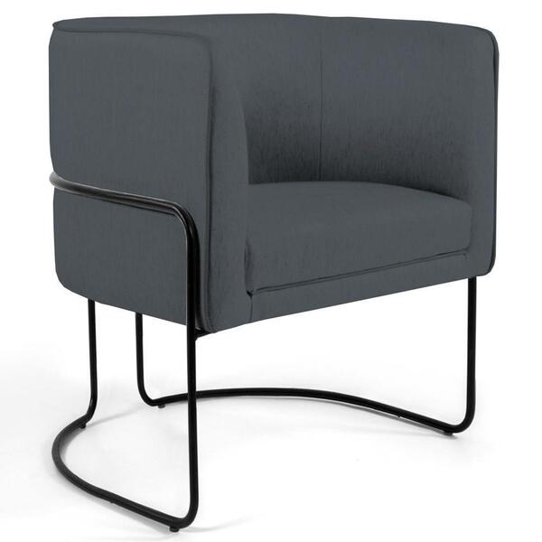 Poltrona Base Aço Betina C-03 Corano Cinza - Domi