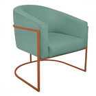 Poltrona Base De Ferro Omodei Louise Linho