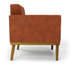 Poltrona Base De Madeira Fixa Castanho Elisa Corano Nozes D03