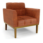 Poltrona Base De Madeira Fixa Castanho Elisa Corano Nozes D03