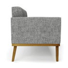 Poltrona Base De Madeira Fixa Castanho Elisa Linho D03 - D'ro