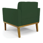 Poltrona Base De Madeira Fixa Castanho Elisa Veludo D03 - D'r