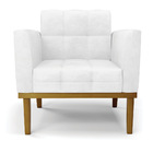 Poltrona Base De Madeira Fixa Castanho Kit 2 Elisa Corano D03