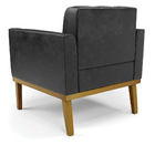 Poltrona Base De Madeira Fixa Castanho Kit 2 Elisa Corano D03