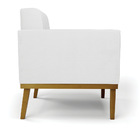 Poltrona Base De Madeira Fixa Castanho Kit 2 Elisa Corino D03