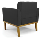 Poltrona Base De Madeira Fixa Castanho Kit 2 Elisa Corino D03