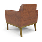 Poltrona Base De Madeira Fixa Castanho Marisa Corano - Nozes