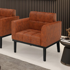 Poltrona Base De Madeira Fixa Preto Elisa Corano Nozes D03 -