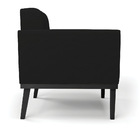 Poltrona Base De Madeira Fixa Preto Elisa Linho D03 - D'rossi