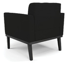 Poltrona Base De Madeira Fixa Preto Elisa Linho D03 - D'rossi