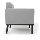 Poltrona Base De Madeira Fixa Preto Elisa Suede D03 - D'rossi