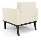 Poltrona Base De Madeira Fixa Preto Elisa Veludo D03 - D'ross