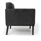 Poltrona Base De Madeira Fixa Preto Kit 2 Elisa Corano Preto