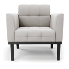 Poltrona Base De Madeira Fixa Preto Kit 2 Elisa Veludo Cinza