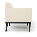 Poltrona Base De Madeira Fixa Preto Kit 2 Elisa Veludo D03 -