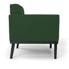 Poltrona Base De Madeira Fixa Preto Kit 2 Elisa Veludo D03 -