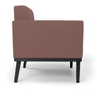 Poltrona Base De Madeira Fixa Preto Kit 2 Elisa Veludo D03 -