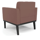 Poltrona Base De Madeira Fixa Preto Kit 2 Elisa Veludo D03 -