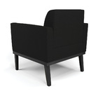 Poltrona Base De Madeira Fixa Preto Marisa Linho - A79 Preto