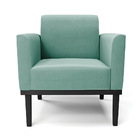 Poltrona Base De Madeira Fixa Preto Marisa Suede  D03 - D'ros