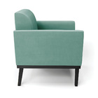 Poltrona Base De Madeira Fixa Preto Marisa Suede  D03 - D'ros