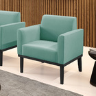 Poltrona Base De Madeira Fixa Preto Marisa Suede  D03 - D'ros