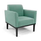 Poltrona Base De Madeira Fixa Preto Marisa Suede  D03 - D'ros