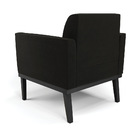 Poltrona Base De Madeira Fixa Preto Marisa Suede - Preto